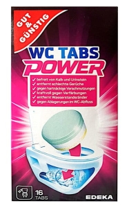 Edeka Power wc- tabs tabletki do czyszczenia WC 16 szt
