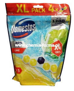 Domestos Power 5 kostka toaletowa do WC Pełna Moc aż 1200 użyć Lime 4 szt